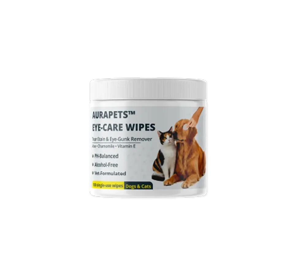 1X AuraPets Eye Care Wipes