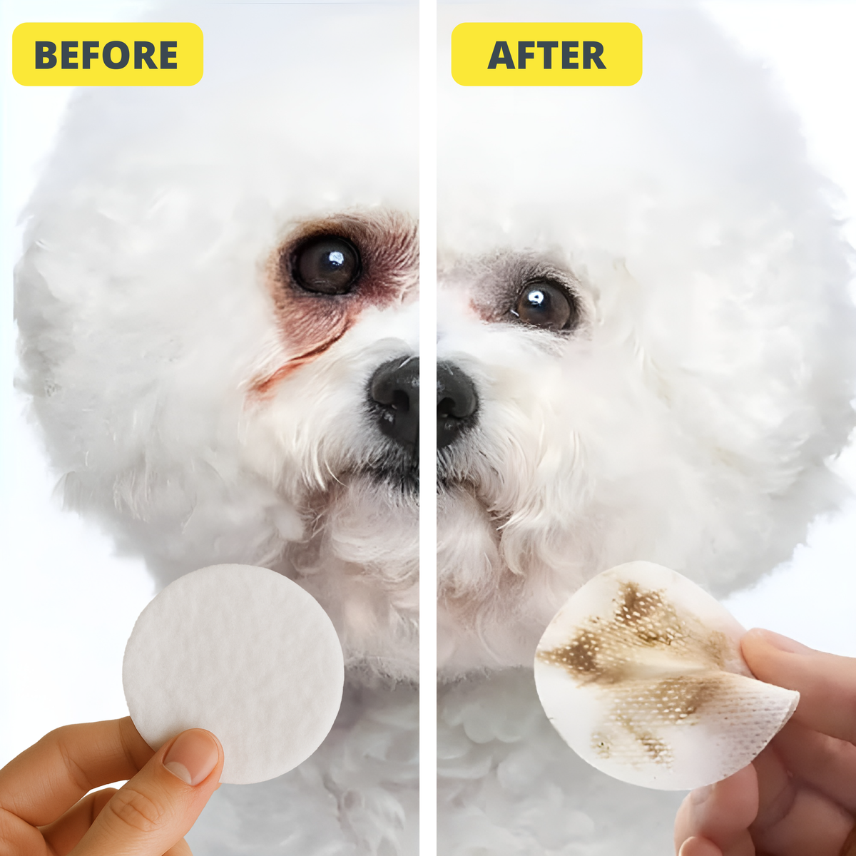 Dog Eye Wipes To Gently Clean Tear Stains, Boogers & Calm Irritation